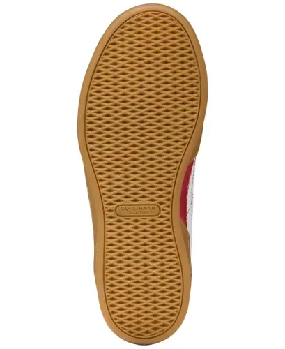 Women's GRANDPRØ Breakaway Lace-Up Low-Top Sneakers-White, Rio Red - 5