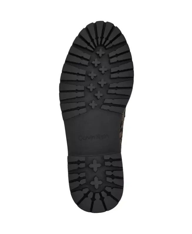 Women's Grant Lug Sole Penny Loafers - Dark Leopard Calf Hair - 5