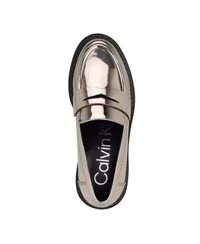 Women's Grant Lug Sole Penny Loafers - Pewter - 4