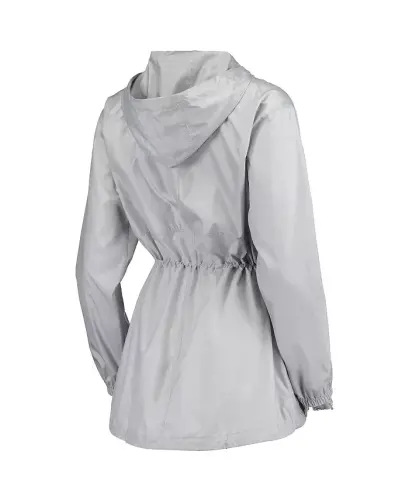 Women's Gray Los Angeles Lakers Flashback Full-Zip Jacket - Gray - 4