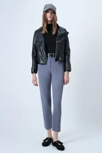 Kadın Gri Yüksek Bel Havuç Pantolon Alc-X11148-GRİ - 4