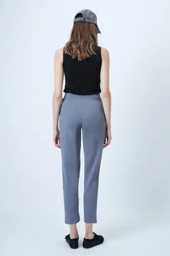 Kadın Gri Yüksek Bel Havuç Pantolon Alc-X11148-GRİ - 7
