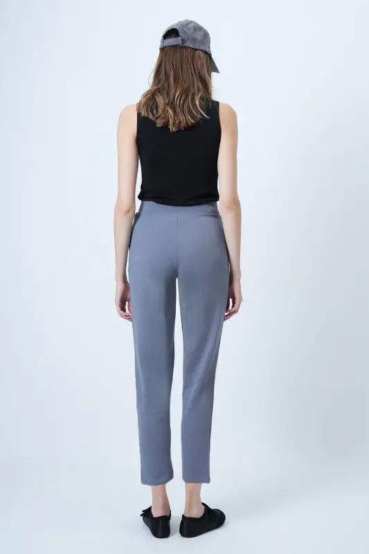 Kadın Gri Yüksek Bel Havuç Pantolon Alc-X11148-GRİ - 7