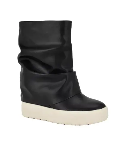 Women's Guinna Fold Over Slouchy Booties - Black - 1