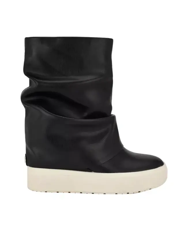 Women's Guinna Fold Over Slouchy Booties - Black - 2
