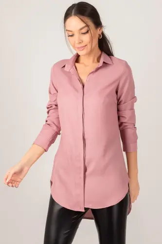 Kadın Gül Kurusu Tunik Gömlek ARM-19Y001003-GÜL KURUSU - ARMONIKA (1)