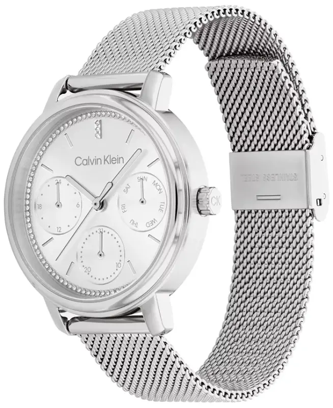 Women's Silver-Tone Stainless Steel Mesh Bracelet Watch 34mm - Stainless Steel - 2