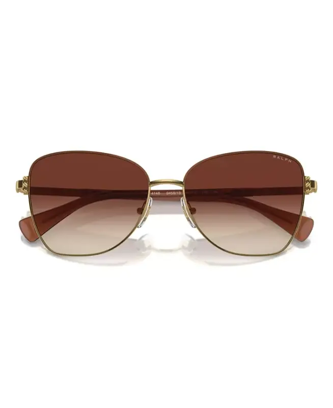 Women's Sunglasses, Ra4146-Shiny Gold, Brown - 4