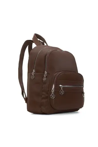 Kadın Günlük Kahverengi Sırt Çantası-Kahverengi 