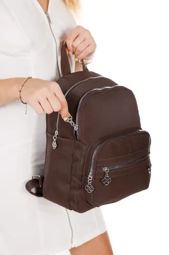 Kadın Günlük Kahverengi Sırt Çantası-Kahverengi - 3