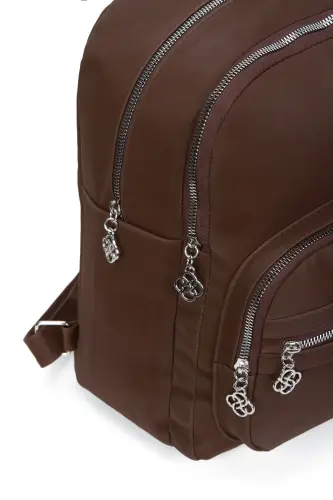 Kadın Günlük Kahverengi Sırt Çantası-Kahverengi - 6