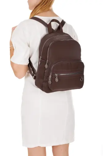 Kadın Günlük Kahverengi Sırt Çantası - Kahverengi - ADELINA BAGS (1)