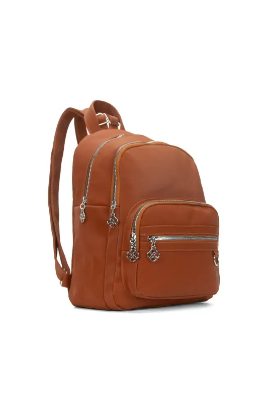 Kadın Günlük Kahverengi Sırt Çantası-Taba - ADELINA BAGS