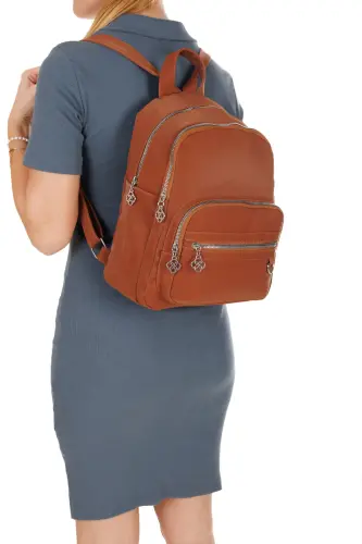 Kadın Günlük Kahverengi Sırt Çantası-Taba - ADELINA BAGS (1)