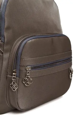 Kadın Günlük Sırt Çantası-Gri - 8