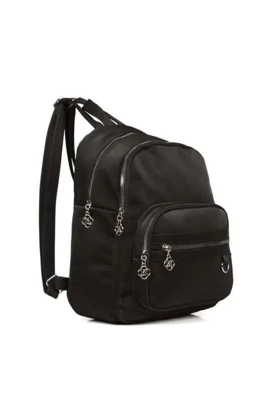 Kadın Günlük Siyah Sırt Çantası - Siyah - ADELINA BAGS