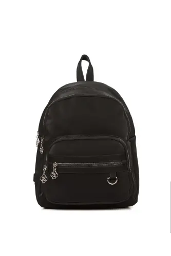 Kadın Günlük Siyah Sırt Çantası - Siyah - ADELINA BAGS (1)