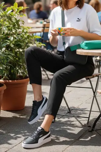 Kadın Günlük Sneakers Ayakkabı RS-987 - Siyah-Beyaz-95 - 3