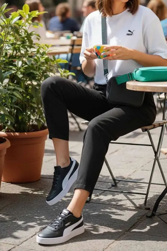 Kadın Günlük Sneakers Ayakkabı RS-987 - Siyah-Beyaz-95 - 3