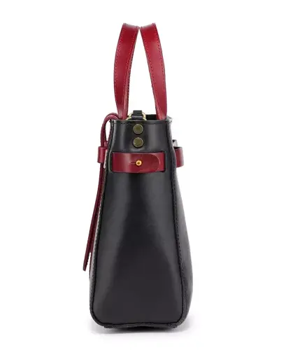 Women's Genuine Leather Westland Minit Tote Bag - Black - 6