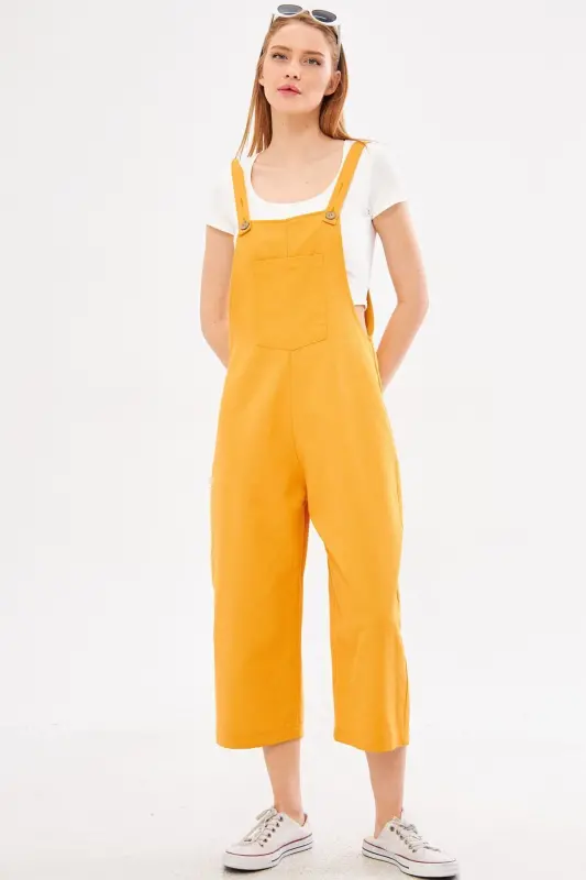 Kadın Hardal Bahçıvan Tulum ARM-20K001117-Hardal - ARMONIKA