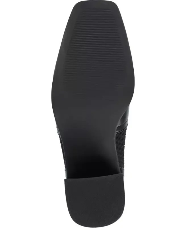 Women's Harlowe Chelsea Knit Block Heel Booties - Black - 5