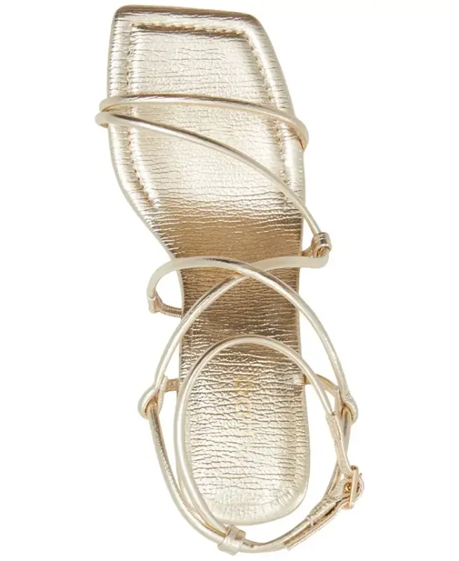 Women's Harmonni Strappy Block-Heel Dress Sandals - Gold Metallic - 4