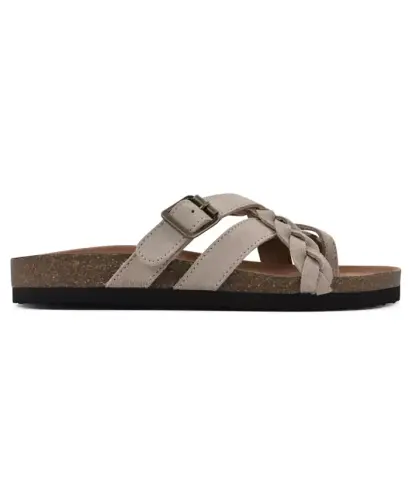 Women's Harrington Footbed Sandals - Sandal Wood Leather - WHITE MOUNTAIN (1)