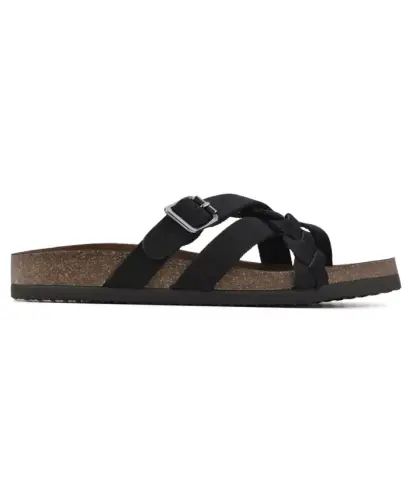 Women's Harrington Footbed Sandals - Black, Nubuk - 3