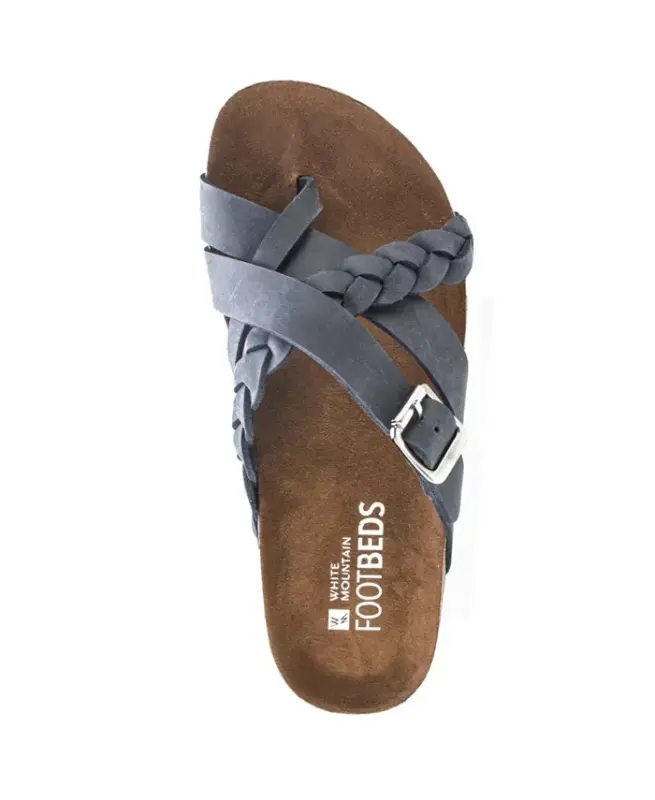 Women's Harrington Footbed Sandals - Navy, Leather - 9