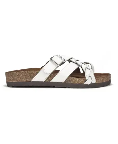 Women's Harrington Footbed Sandals - White, Leather - 2