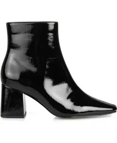 Women's Haylinn Block Heel Dress Booties - Black Patent - JOURNEE COLLECTION (1)