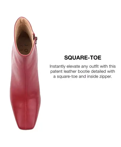 Women's Haylinn Block Heel Dress Booties - Brick - 7