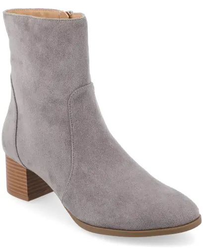 Women's Hayven Block Heel Almond Toe Booties - Gray - 1