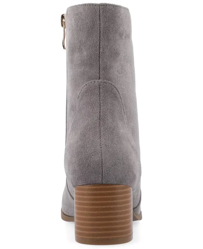 Women's Hayven Block Heel Almond Toe Booties - Gray - 3