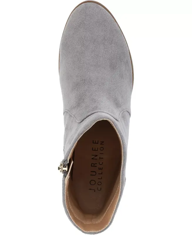 Women's Hayven Block Heel Almond Toe Booties - Gray - 4