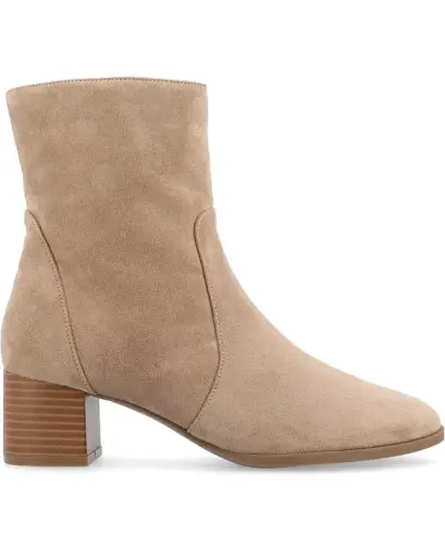 Women's Hayven Block Heel Almond Toe Booties - Taupe - 2