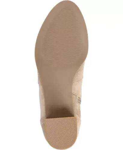 Women's Hayven Block Heel Almond Toe Booties - Taupe - 5