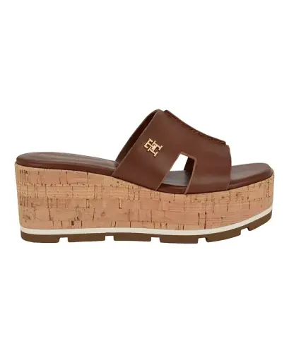 Women's Heliena Platform Wedge Sandals-Brown - TOMMY HILFIGER (1)