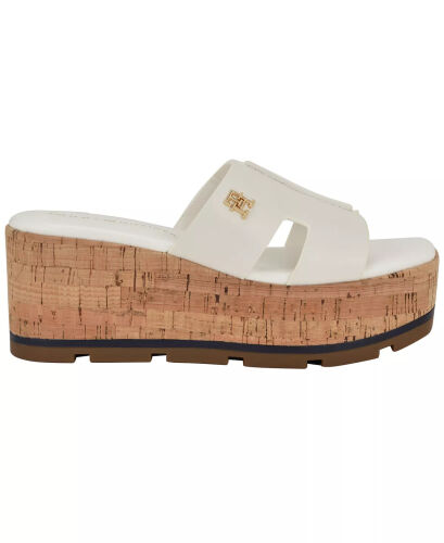 Women's Heliena High Platform Wedge Sandals-White - 2