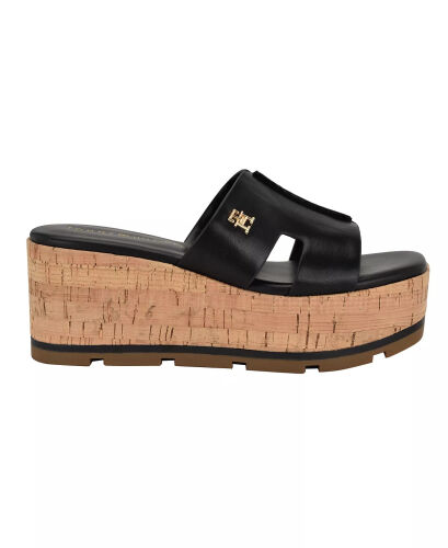 Women's Heliena High Platform Wedge Sandals-Black - 2