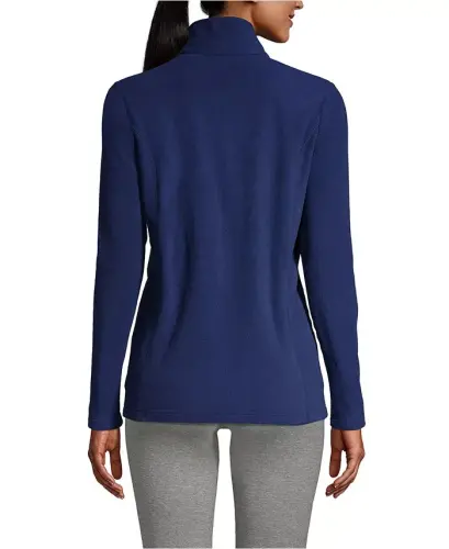 Kadın Her Hava Koşuluna Uygun Polar Tam Fermuarlı Ceket - Derin deniz laciverti 