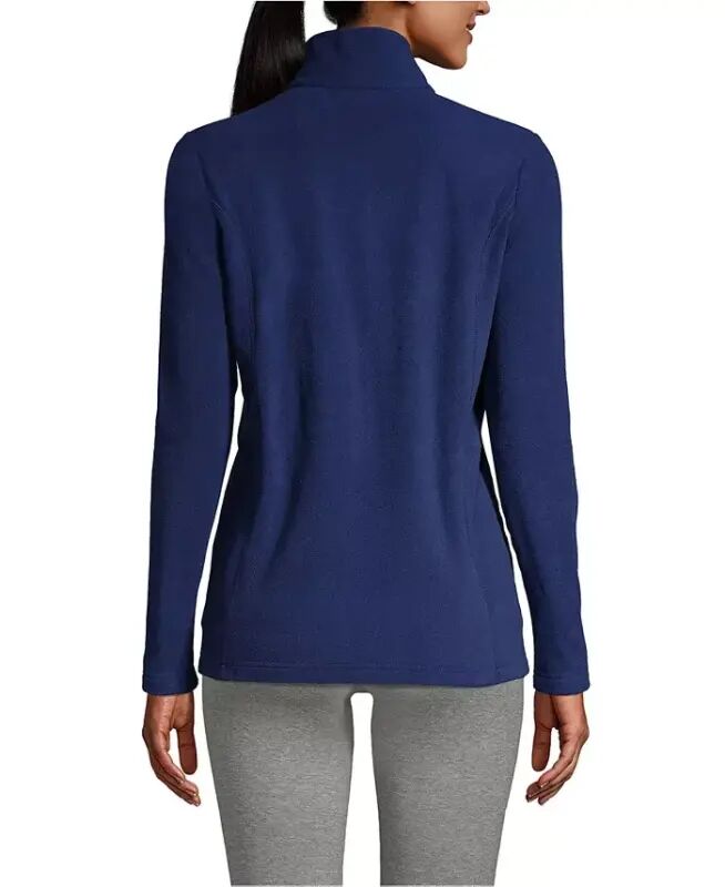 Women's Anyweather Fleece Full Zip Jacket-Deep sea navy - LANDS' END