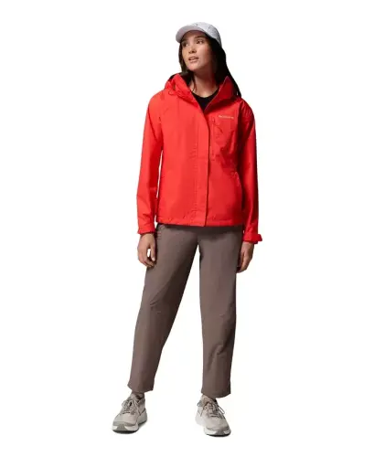 Women's Hikebound II Hooded Waterproof Jacket - Poppy Red - COLUMBIA (1)