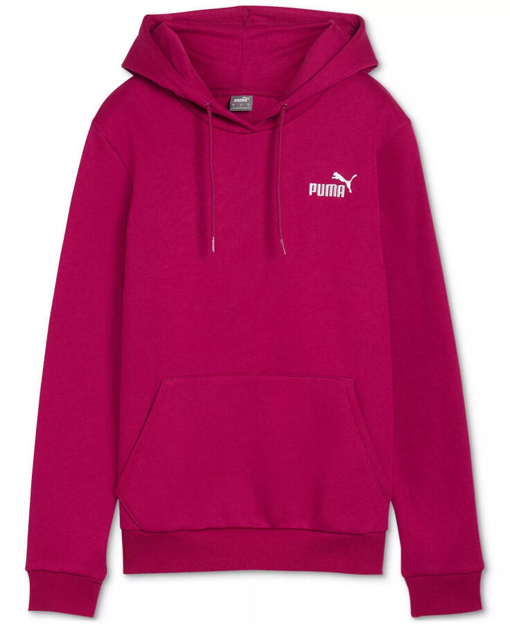 Kadın İğne Oymalı Polar Kapüşonlu Sweatshirt Pembe - 1