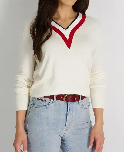 Women's Signature Leather Jean Belt - Red - 3