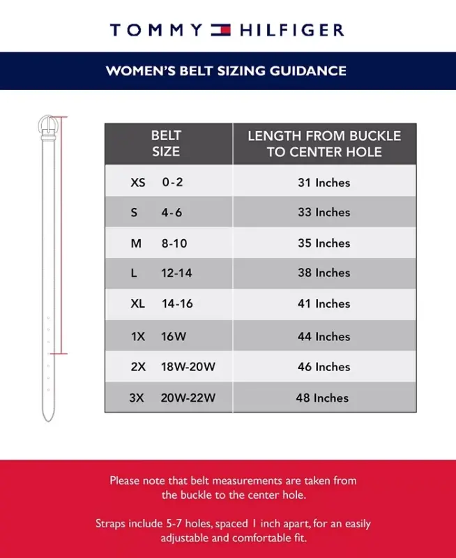 Women's Signature Leather Jean Belt - Red - 4