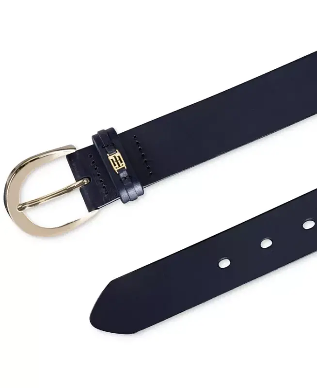 Women's Signature Leather Jean Belt - Navy Blue - 6