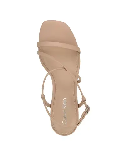 Women's Ishaya Strappy Low Stiletto Sandals - Natural - 4