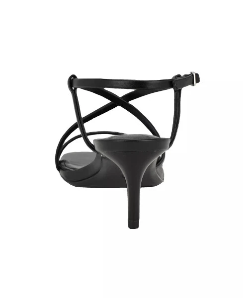 Women's Ishaya Strappy Low Stiletto Sandals - Black - 8
